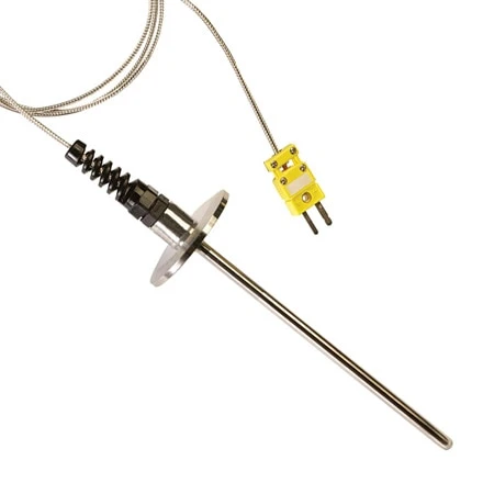 Vacuum Flanged Thermocouple Probes With Extension Cable 3 Vacuum Flanged Thermocouple Probes With Extension Cable